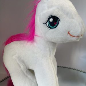 Small White Plush Pony