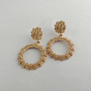 Solid Gold Round Earring