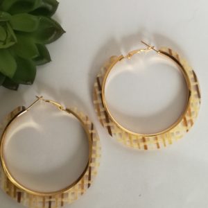Big Hoop Resin Earring – Cream