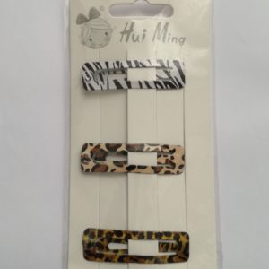 3pc Animal Print Hair Clips