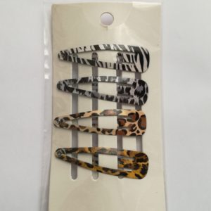 4pc Animal Print Hair Clips