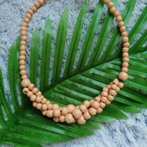 Beaded Statement Necklace – Peach