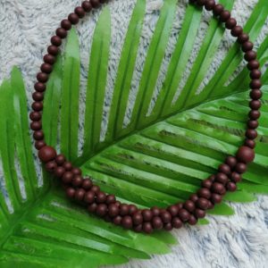 Beaded Statement Necklace – Burgandy