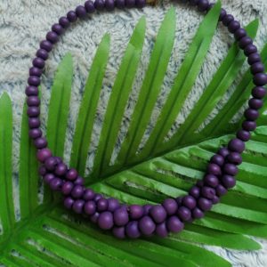 Beaded Statement Necklace – Purple