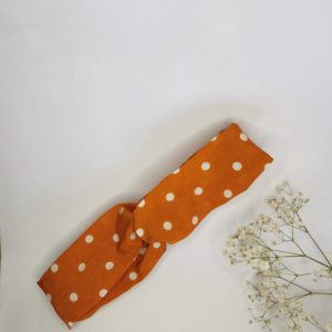 Orange Polka Dot Headband