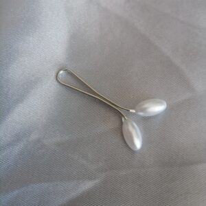 Turkish Scarf Pin – White