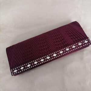 Grape Diamante Clutch Bag