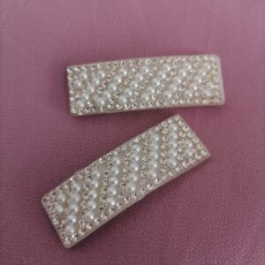 Pearl Diamante Clips