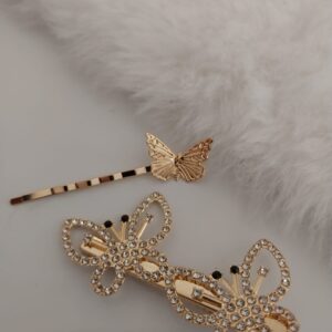 Gold Butterfly Clips Set – 2pc