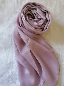 Long Satin Scarf - Mauve