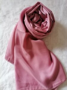 Long Satin Scarf - Old Rose