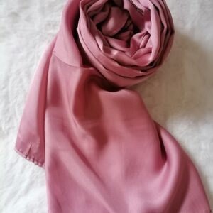 Long Satin Scarf – Old Rose