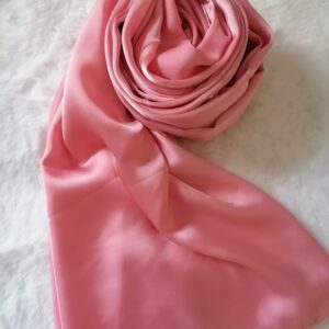 Long Satin Scarf – Rose Pink