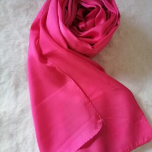 Long Satin Scarf – Hot Pink