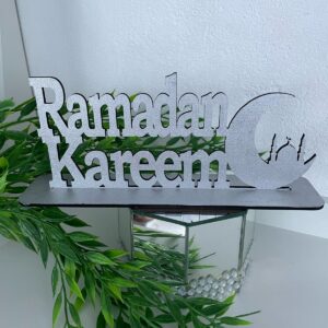 Ramadan Kareem Table Decor – Silver
