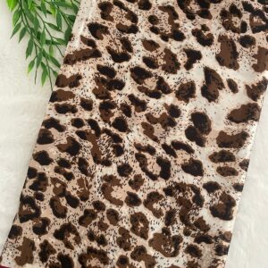 Leopard Print w/red Square Satin Scarf