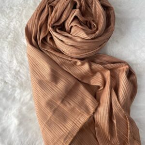 Ribbed Jersey Scarf – Rose Gold