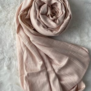 Ribbed Jersey Scarf – Peachy Cream