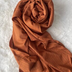 Ribbed Jersey Scarf – Rust