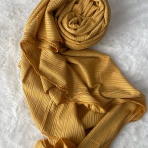 Ribbed Jersey Scarf – Mustard