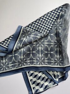 Bandana Scarf - Navy Geometric
