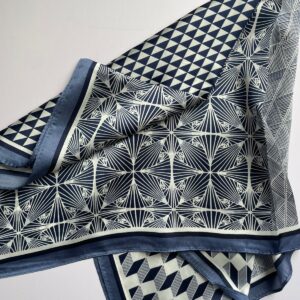 Bandana Scarf - Navy Geometric