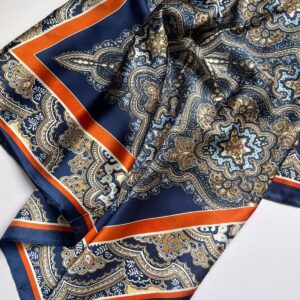 Bandana Scarf - Paisley Navy w/Orange