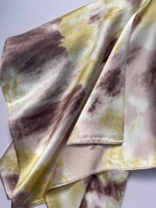 Bandana Scarf - Marble yellow w/brown