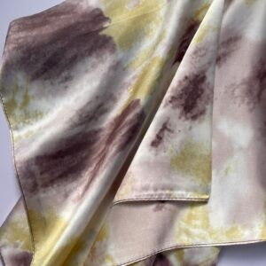 Bandana Scarf - Marble yellow w/brown